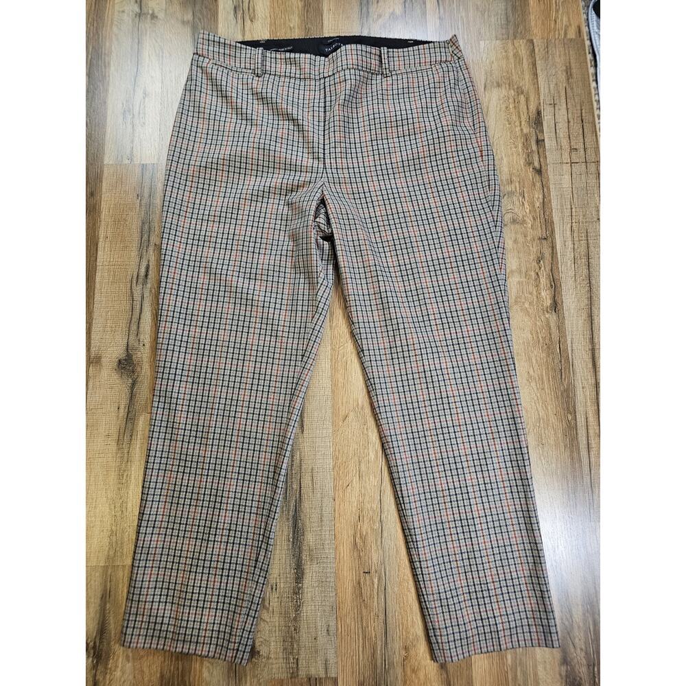 Talbots Italian Wool Chatham Glen Plaid Trouser Dress Pants Size 16 Ankle Career